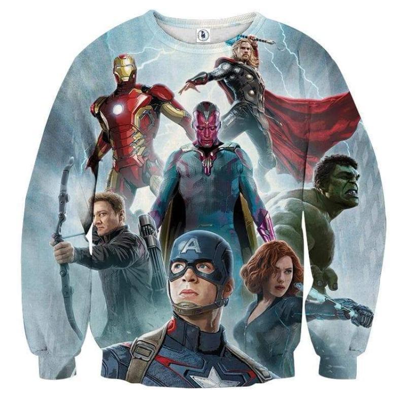 Avengers with Ultron 3D Printed Avengers Sweatshirt