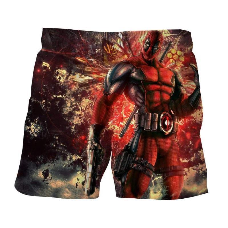 Awesome Deadpool 3D Printed Shorts
