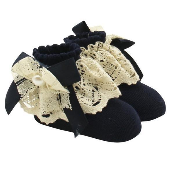 1 Pair Lace Floral Socks for 0-12 Months Baby