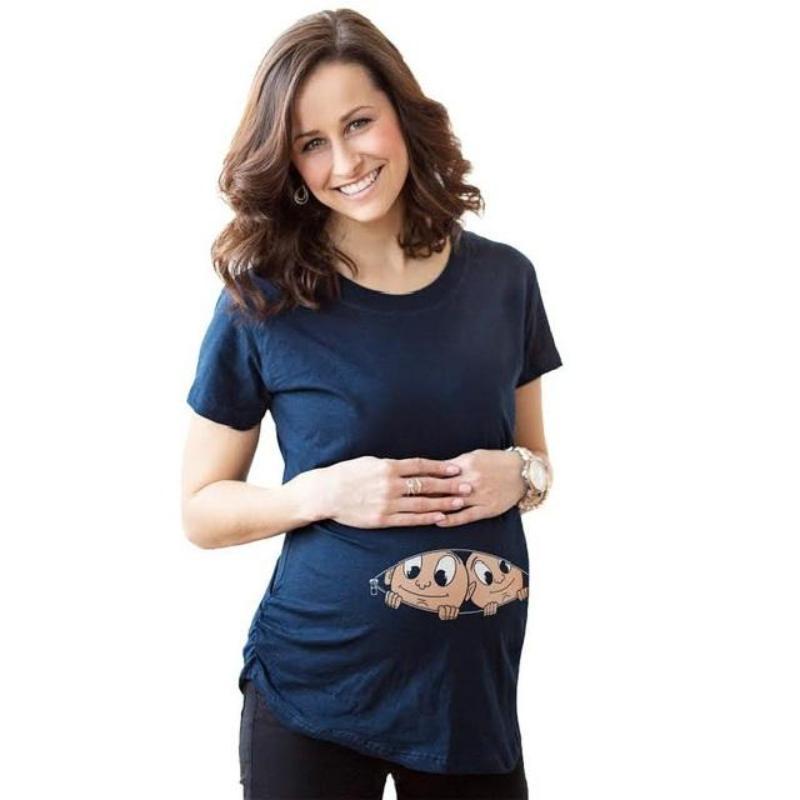 Baby Peeking Maternity T Shirt