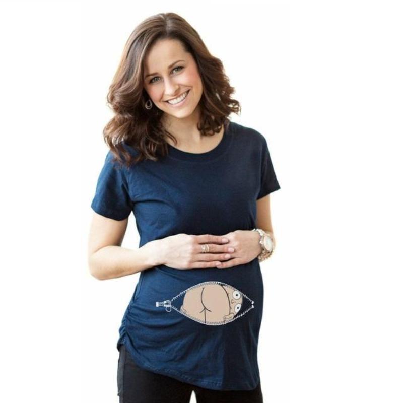 Baby Peeking Maternity T Shirt