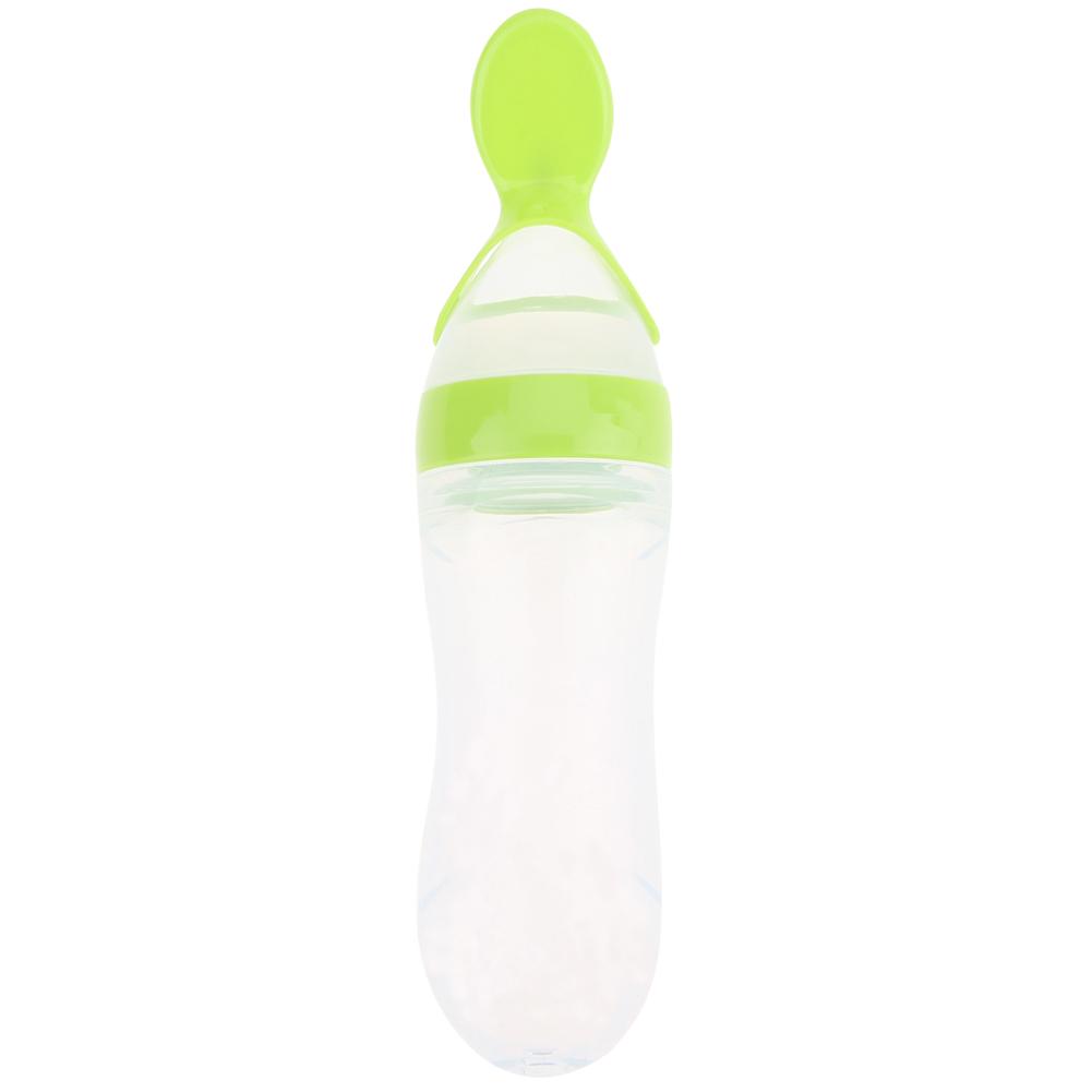 Baby Squeezing Feeding Spoon Silicon