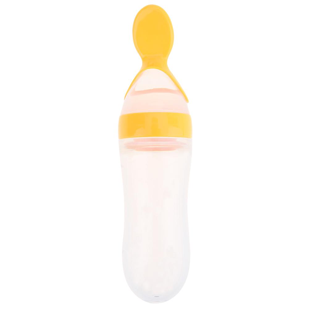 Baby Squeezing Feeding Spoon Silicon