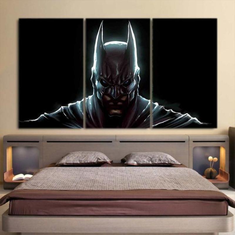 Batman 3-Set Ultra 3D Printed Batman Framed Canvas