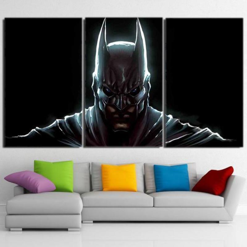 Batman 3-Set Ultra 3D Printed Batman Framed Canvas