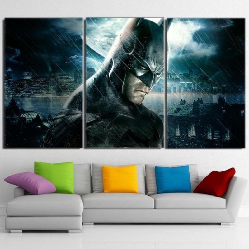 Batman 3 Set Amazing 3D Printed Batman Framed Canvas