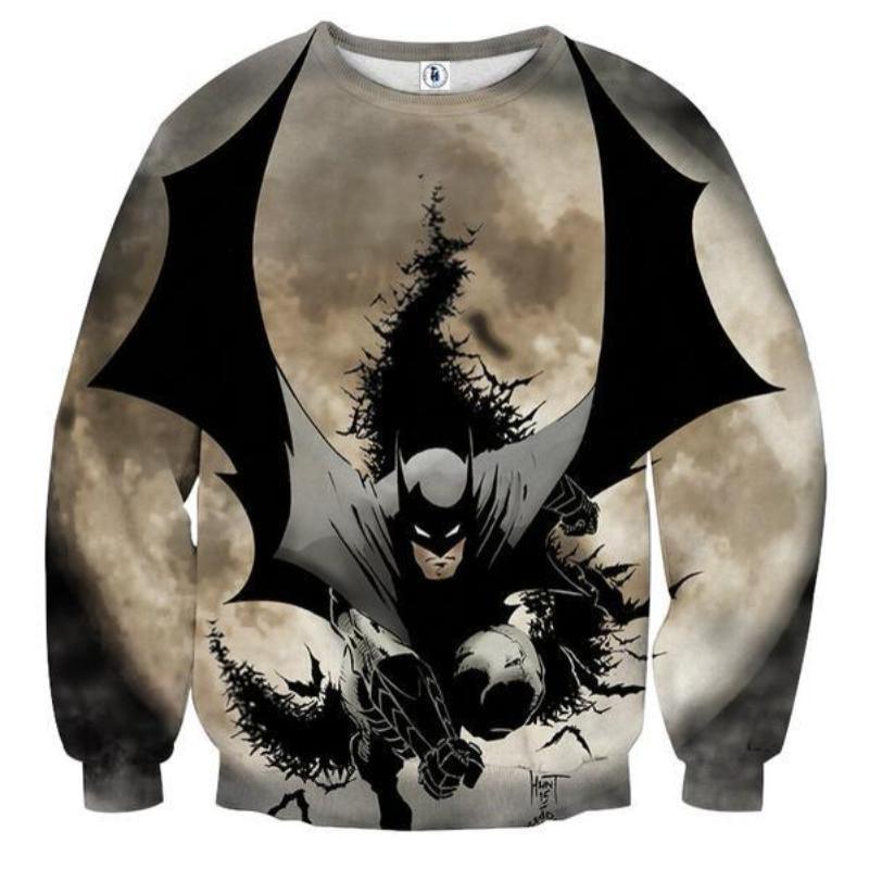 Batman Bat Invades 3D Printed Batman Sweatshirt