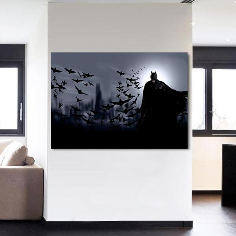 Batman Bats Are The Angels 3D Printed Batman Framed Canvas