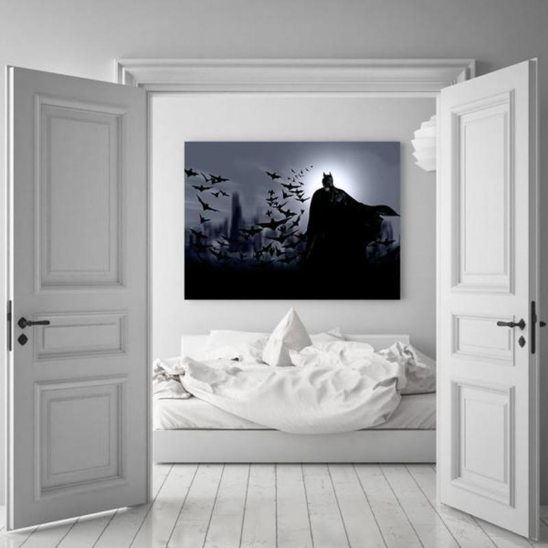 Batman Bats Are The Angels 3D Printed Batman Framed Canvas