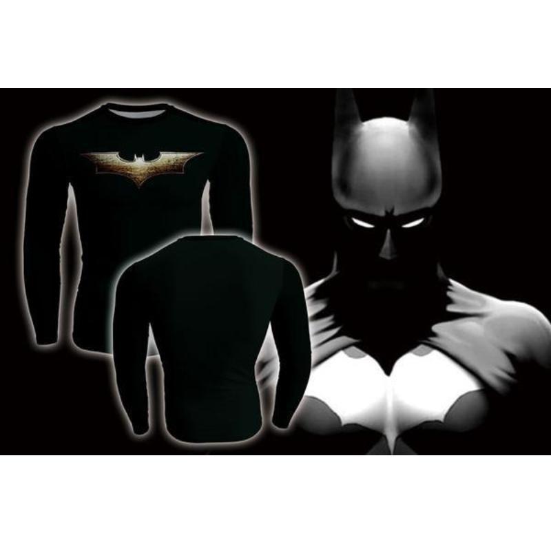 Batman Long Sleeve Shirt Bold Black Logo 3D Printed