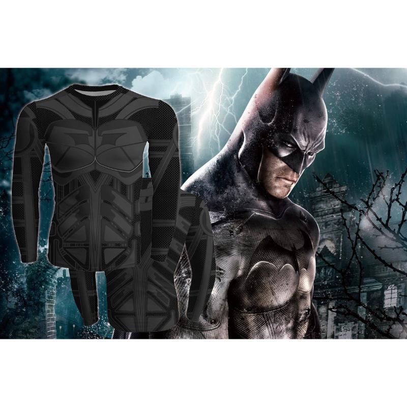 Batman Darkskin 3D Printed Batman Long Sleeve Shirt