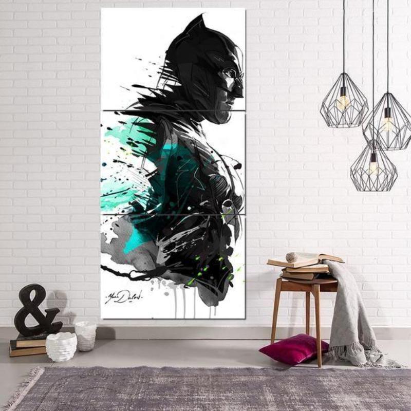 Batman Faded 3D Printed Batman Framed Canvas