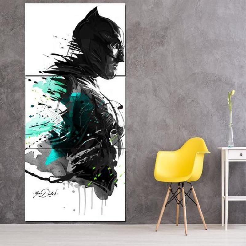 Batman Faded 3D Printed Batman Framed Canvas