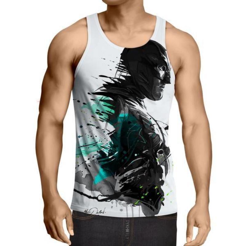 Batman Faded 3D Printed Batman Tank Top