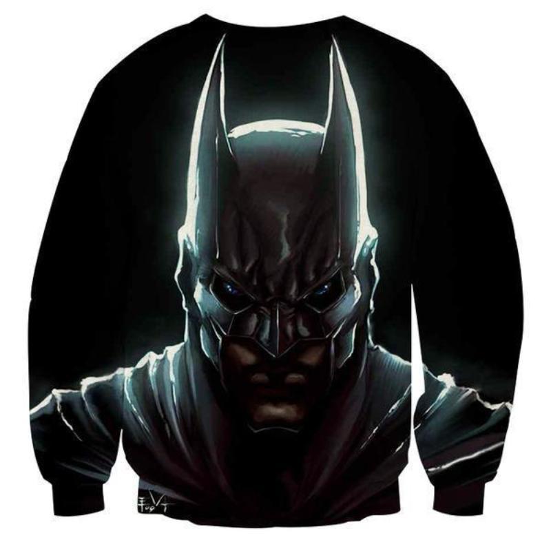 Batman Pure Black 3D Printed Batman Sweatshirt