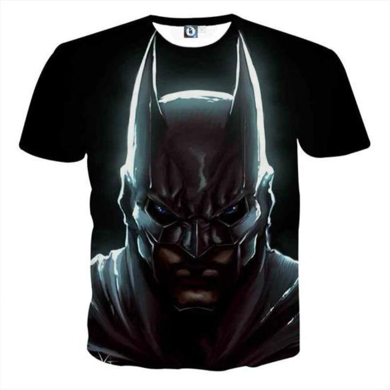 Batman Pure Black 3D Printed Batman T-shirt