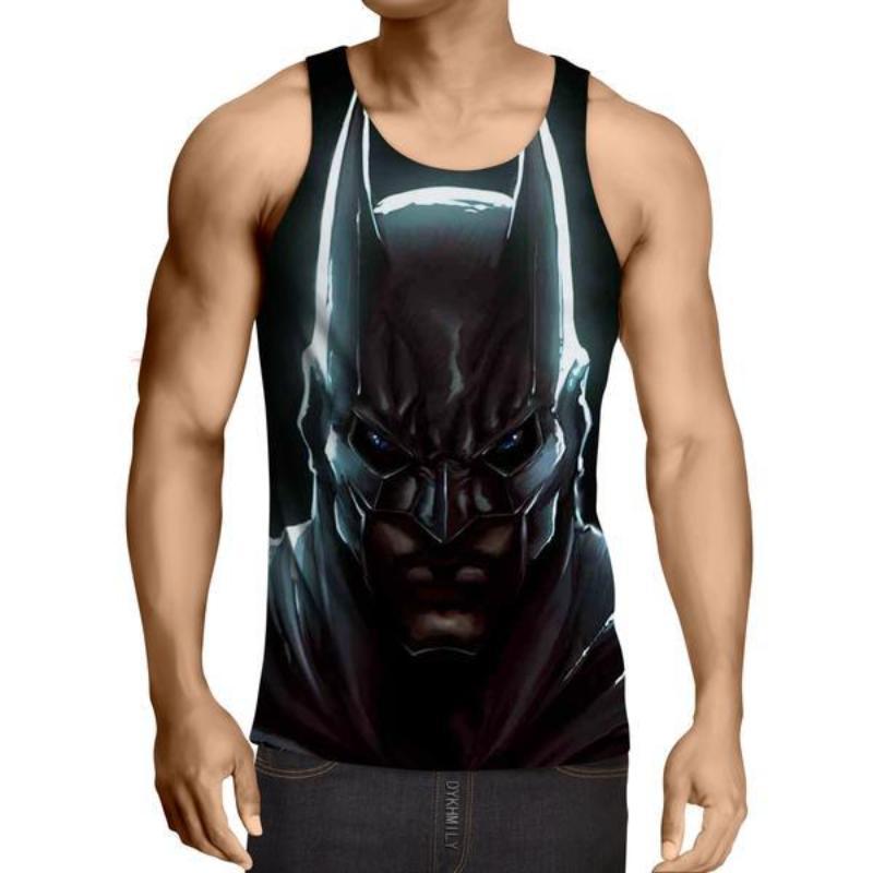 Batman Pure Black 3D Printed Batman Tank Top