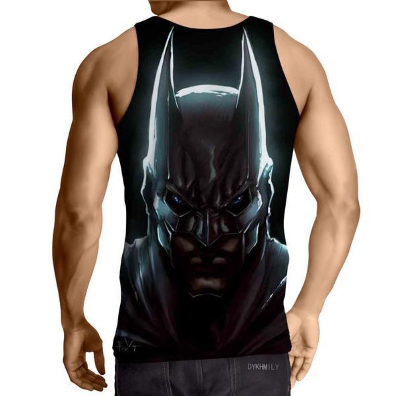 Batman Pure Black 3D Printed Batman Tank Top