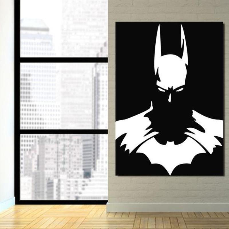 Batman Shadow 3D Printed Batman Framed Canvas