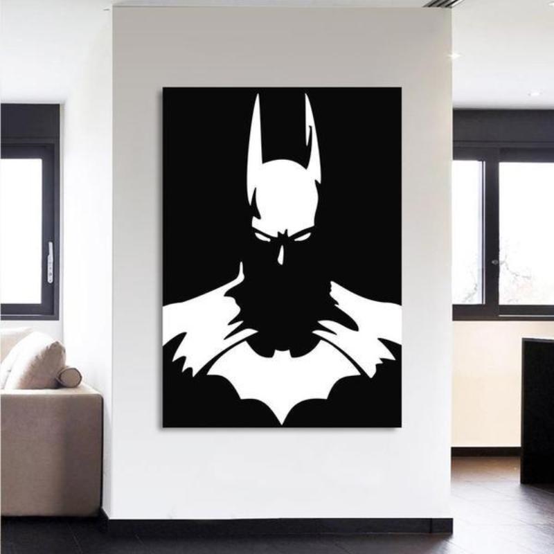 Batman Shadow 3D Printed Batman Framed Canvas