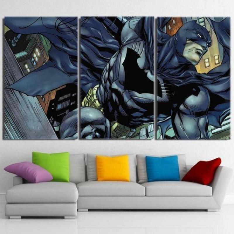 Batman Canvas To The Rescue 3D Printed Framed Canvas