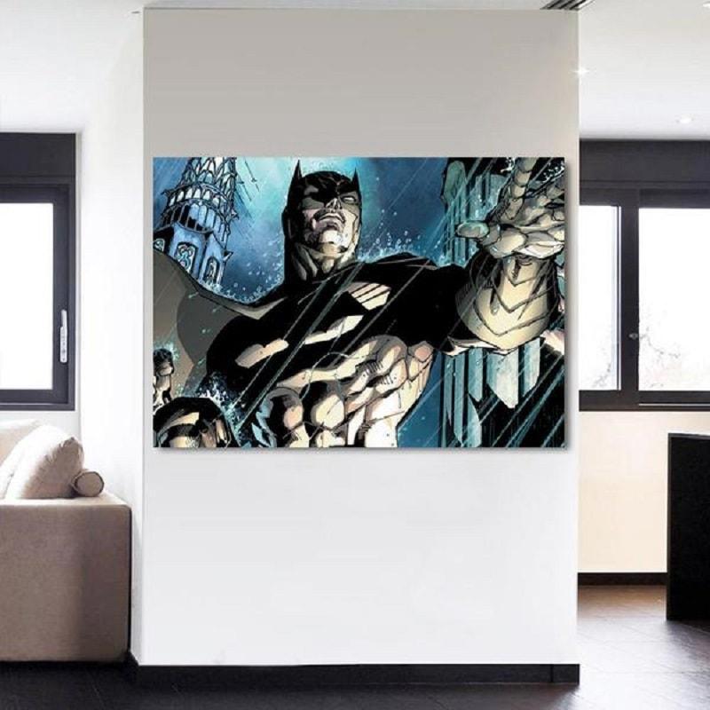 Batman Canvas Unique 3D Printed Batman Framed Canvas