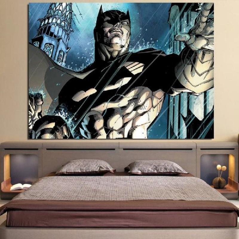 Batman Canvas Unique 3D Printed Batman Framed Canvas