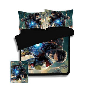 Black & Blue Iron Man Bed Set