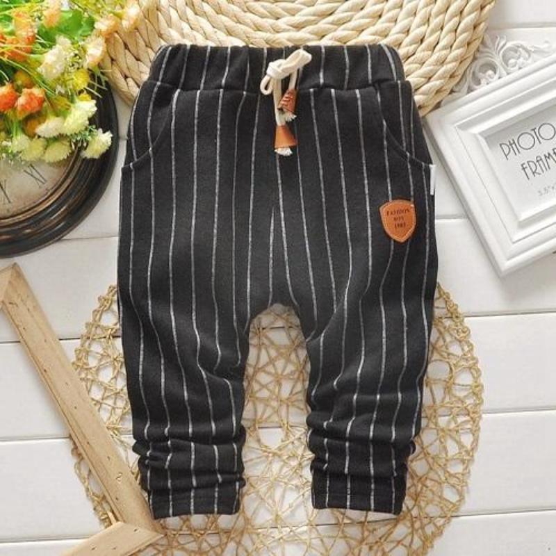 Drawstring Waist Striped Trousers