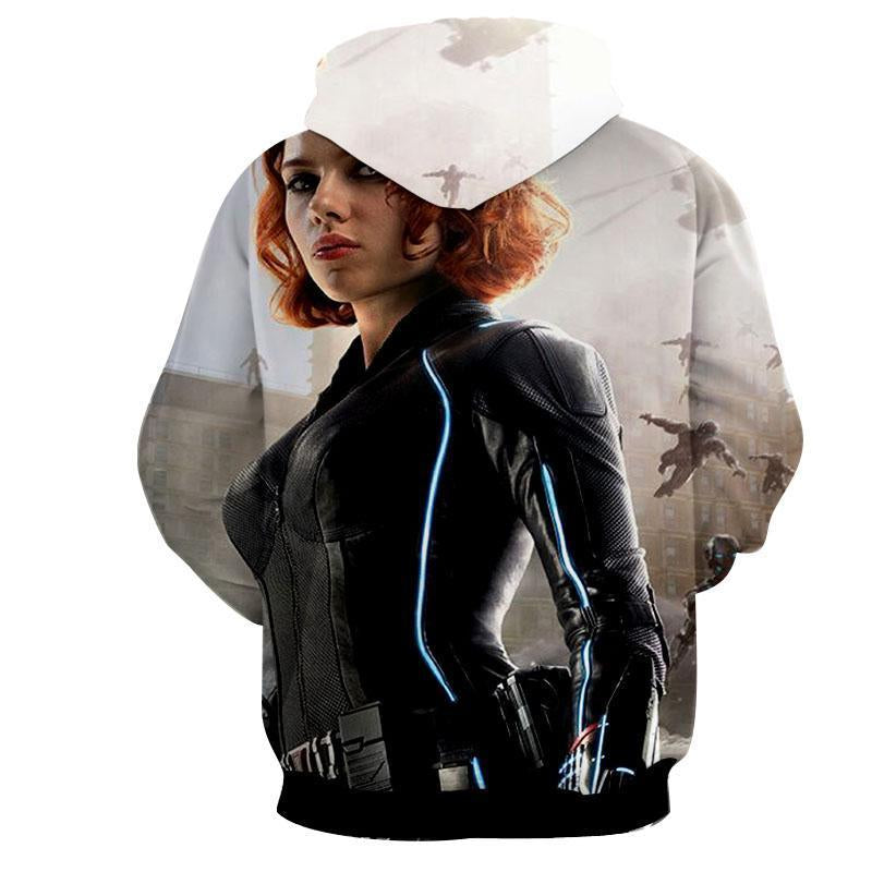 Black Widow Cool 3D Printed Black Widow Hoodie
