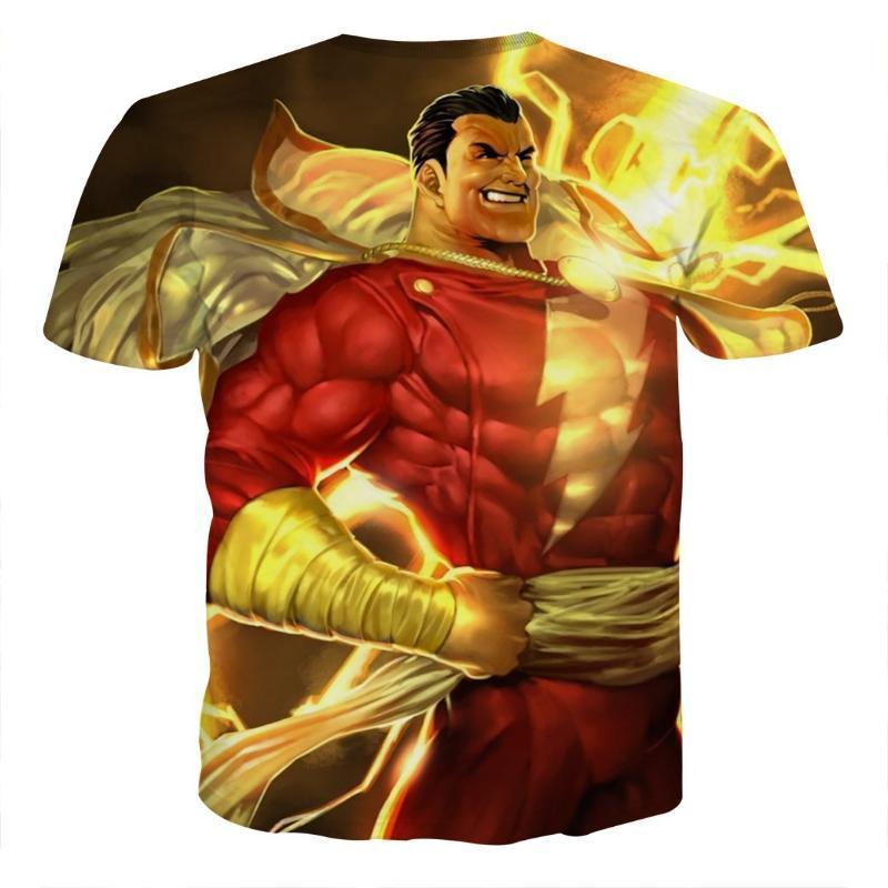 Bold 3D Printed Shazam T Shirt
