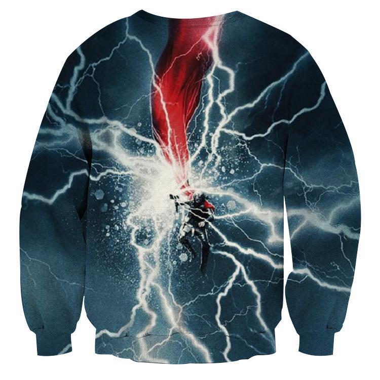 Bolt Thor Crewneck 3D Printed Thor Sweatshirts