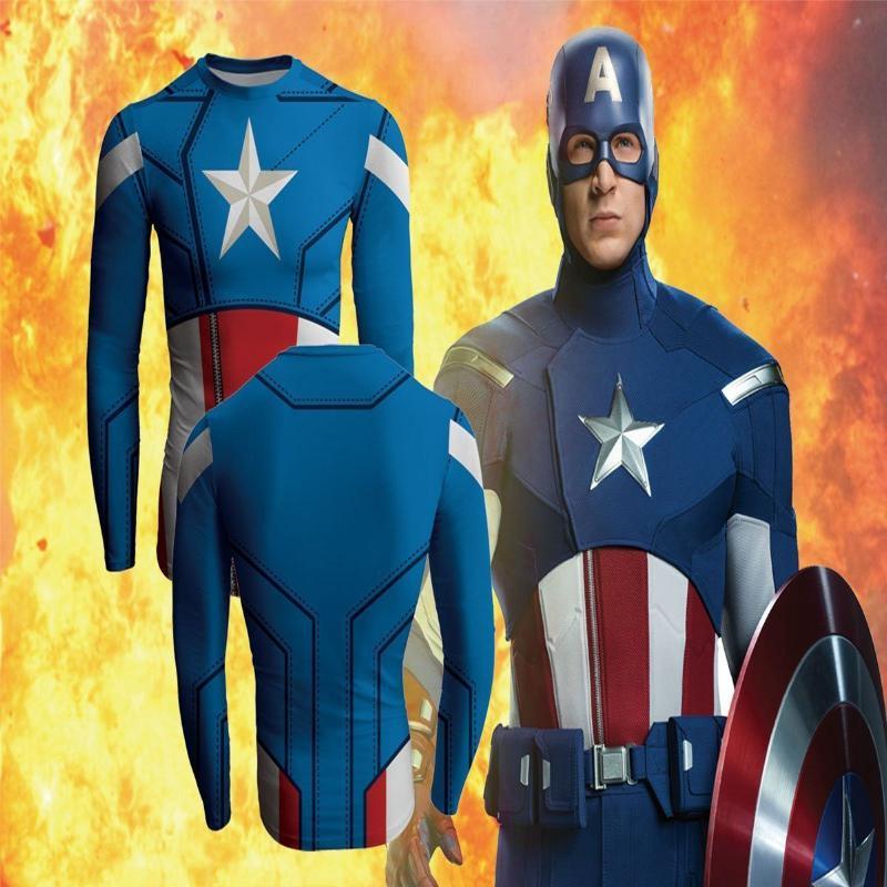 Captain America: 3D Printed Amazing Captain America Long Sleeve Shirt