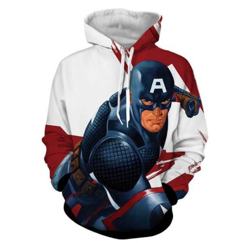 Captain America 3D Printed Arriviste Captain America Hoodie
