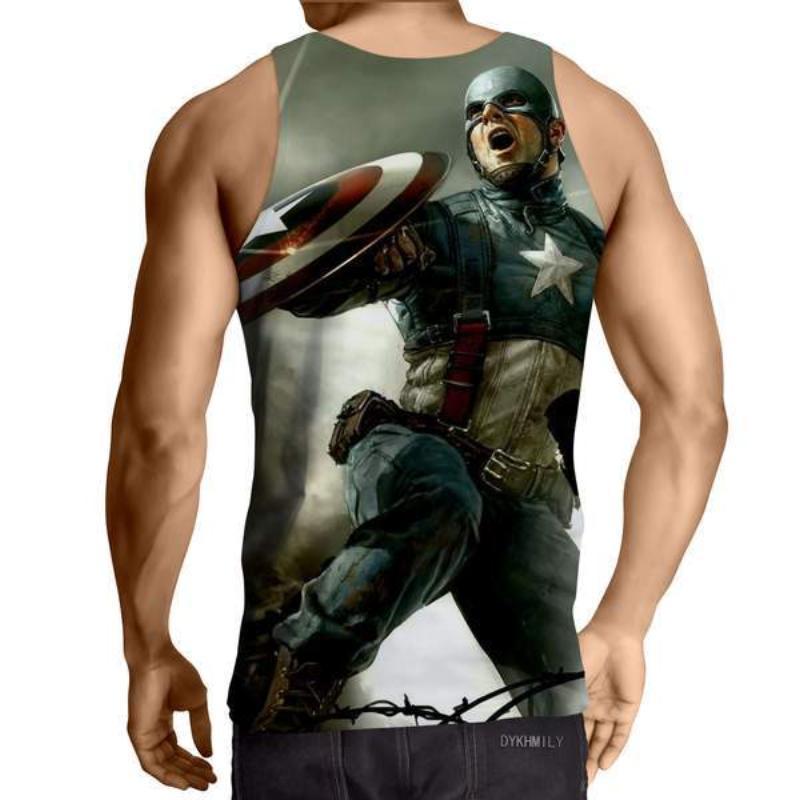 Captain America: 3D Printed Ataraxy Captain America Tank Top