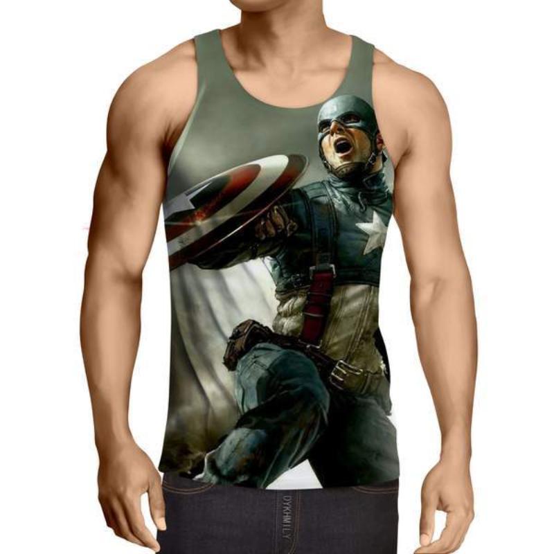 Captain America: 3D Printed Ataraxy Captain America Tank Top