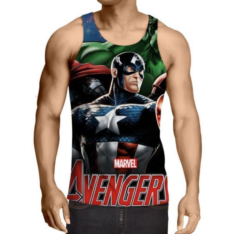 Captain America: 3D Printed Avengers Captain America Tank Top
