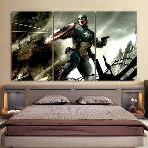 Captain America Canvas 3D Printed Bamboozle