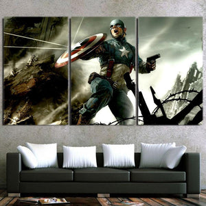 Captain America Canvas 3D Printed Bamboozle