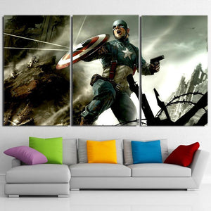 Captain America Canvas 3D Printed Bamboozle