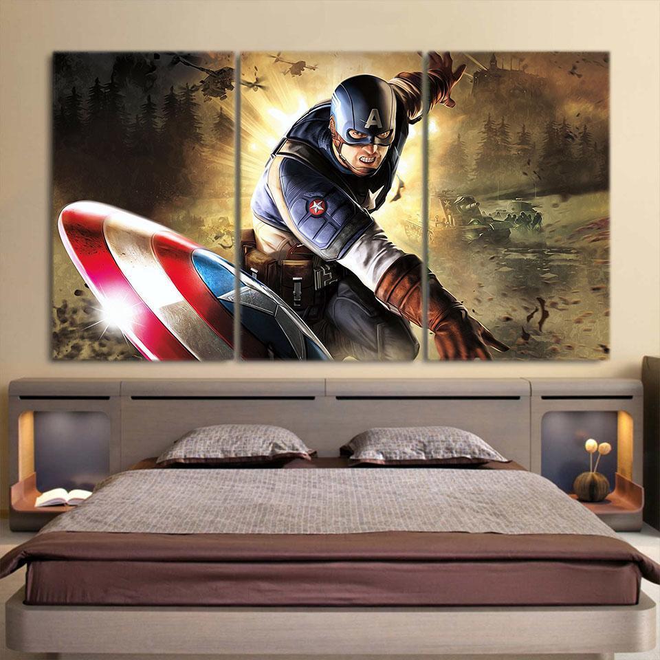 Captain America Canvas 3D Printed Bogus