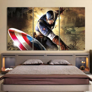 Captain America Canvas 3D Printed Bogus