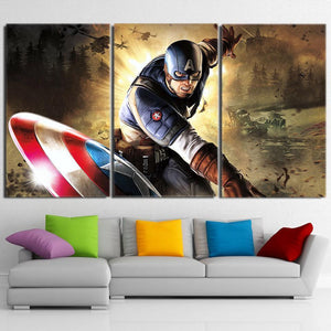 Captain America Canvas 3D Printed Bogus