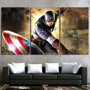 Captain America Canvas 3D Printed Bogus