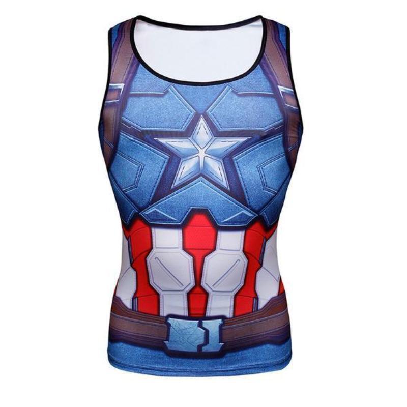 Captain America: 3D Printed Bright Captain America Tank Top