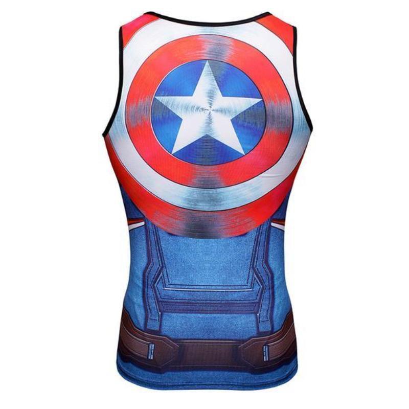 Captain America: 3D Printed Bright Captain America Tank Top