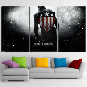 Captain America Canvas 3D Printed Bromote