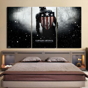 Captain America Canvas 3D Printed Bromote