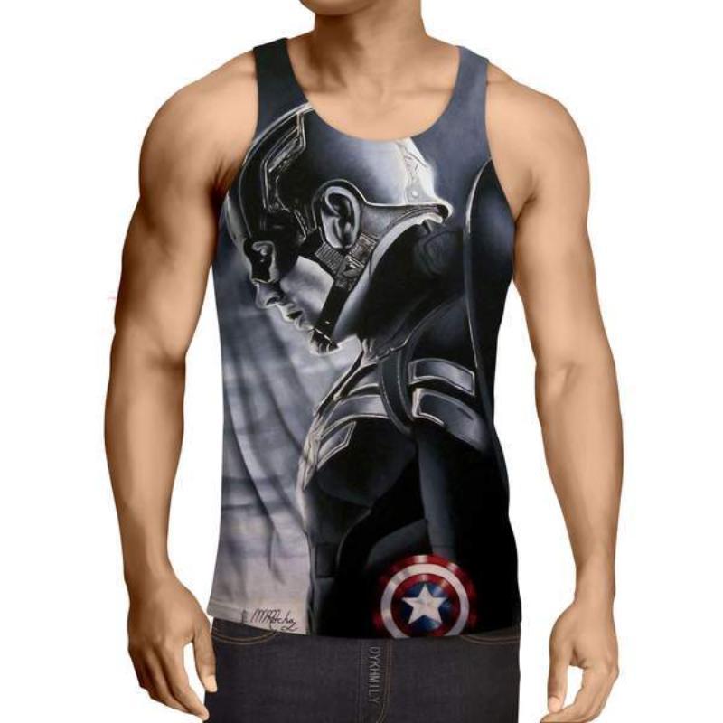 Captain America: 3D Printed Bronco Captain America Tank Top