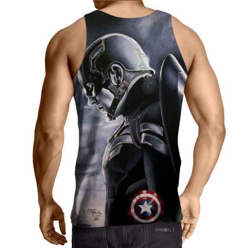 Captain America: 3D Printed Bronco Captain America Tank Top
